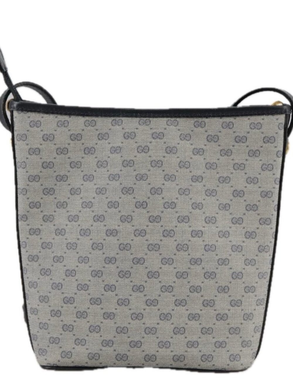 GUCCI Micro GG Supreme Shoulder Bag PVC Navy Gold 007 89 1095 Auth th5584 - Picture 3 of 16